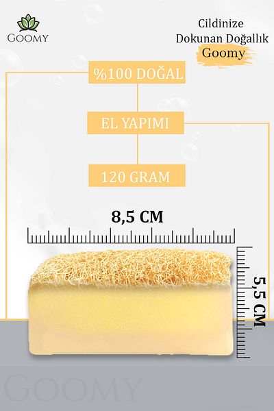 GOOMY Premium Handmade Natural Pumpkin Fiber Organic Rice Extract Soap 120Gr