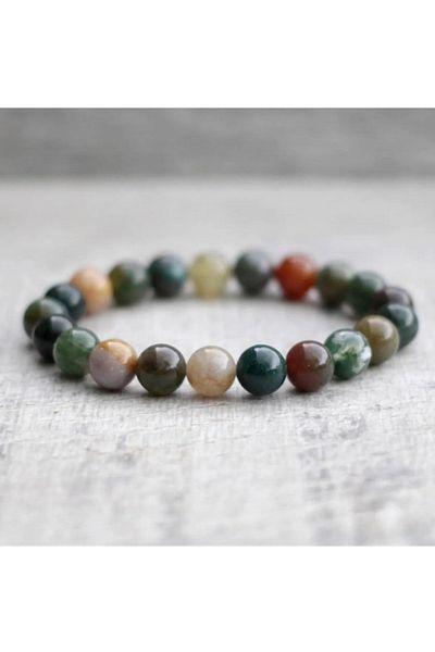 dergah tesbih Vessel Agate Stone Bracelet Silver Design