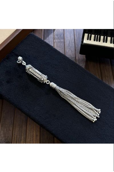 dergah tesbih Authentic Cevşen Design Silver Tassel