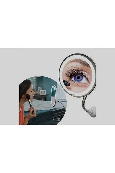 Generic Portable Flexible Makeup Mirror, 5x Magnification with Light -