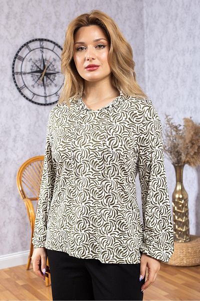 Mutlu City New Model High Quality Middle Age Mother Combed Cotton Blouse 6515