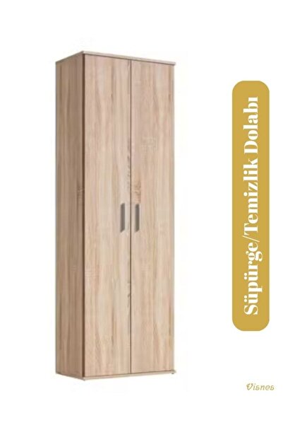 VISNES Paspas Süpürge Temizlik Malzeme Dolabı Çok Amaçlı Dolap Paspas Mop Dol...