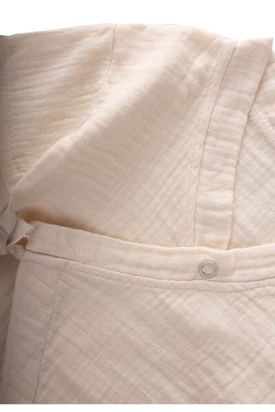 Cigit Βιολογική φόρμα μουσελίνας με διπλό στήθος 0-9 μηνών Natural