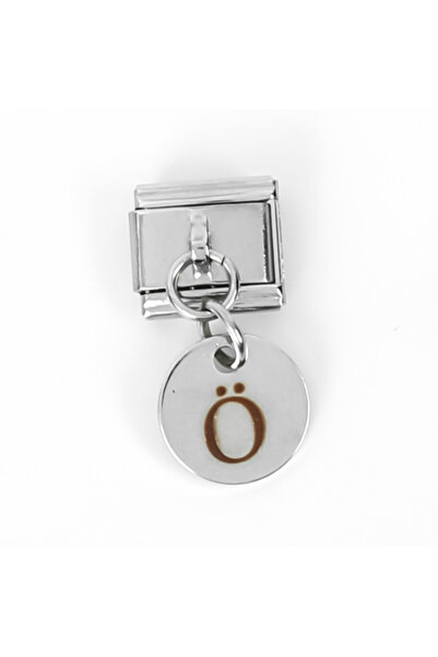 yfhobi Çelik İtalyan Bileklik Charmı, 1 Adet Paslanmaz Çelik Harf Charm, 1.Ka...