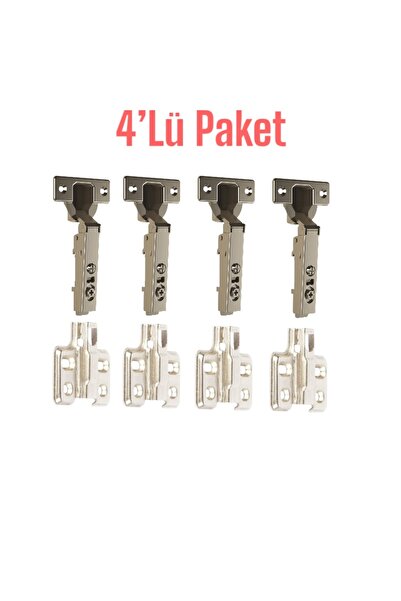 Hafele Metalla 110 Frenli (Yavaşlatıcılı)Düz Menteşe 4’Lü Set