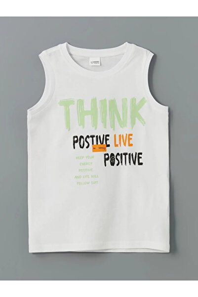 LC Waikiki Set de pijamale pentru băieți cu gât alb pentru copii LCW, cu pantaloni scurți, 2 piese