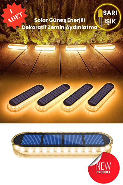 TechnoSmart 1Adet Solar Premium Kalite 30Ledli Dekoratif Zemin Bahçe Aydınlatma Güneş Enerjili