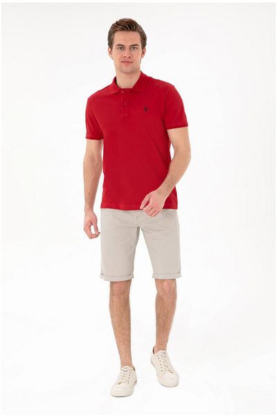 U.S. Polo Assn. Tricou de bază pentru bărbați cu guler polo U.S. Polo Assn