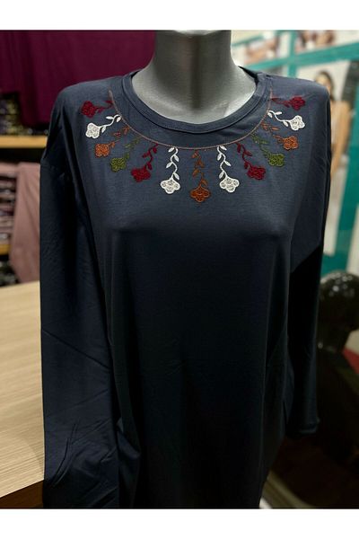 TCR Women's Lycra Embroidered Combed Cotton Blouse