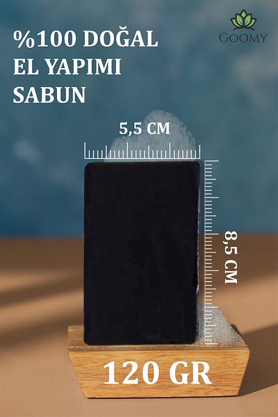 GOOMY Premium Handmade 100% Natural and Organic Activated Carbon Soap 120Gr