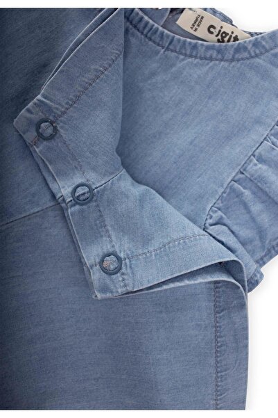 Cigit Salopetă albastră din denim 0-3 ani