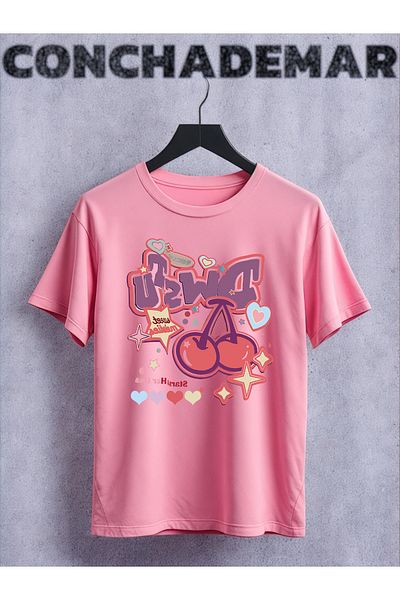 Vordevia Μπλουζάκι Oversize με στάμπα Cherry