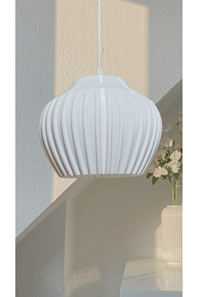 decory Alyona Beyaz Avize Yatak Odası, Mutfak, Oturma Odası Tasarım Tekli Sar...