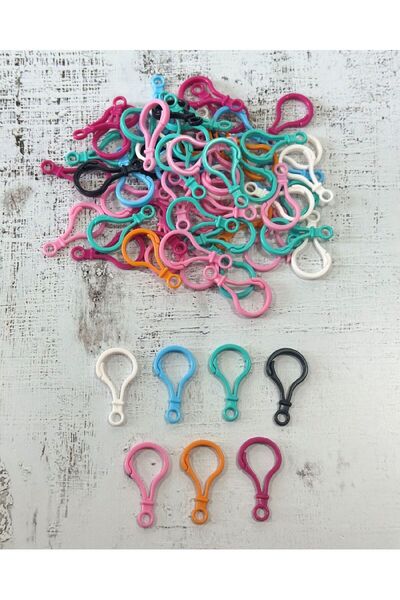 miraylahobi Amigurumi Plastik Kanca Anahtarlık 10 Adet Karışık Renk