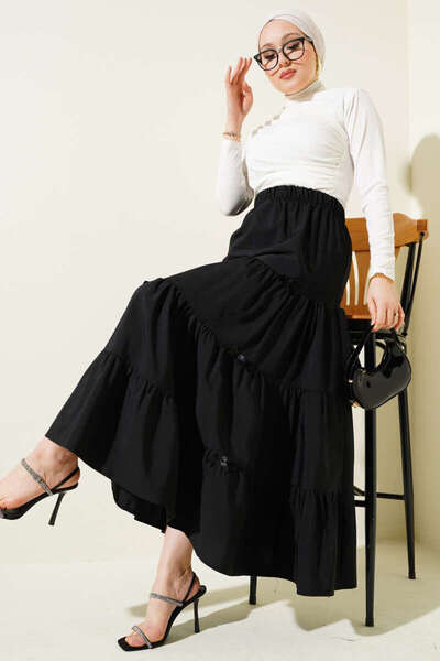 VOLT CLOTHİNG Women's Bow Gypsy Skirt