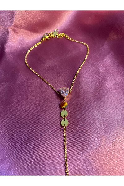 D&B ACCESSORIES Stainless Steel Shahmeran with Pink Stone