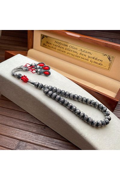 dergah tesbih Silver Kazaziye Knitted Rosary