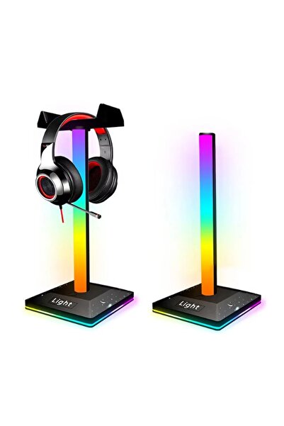 MDS RGB Gaming Kulaklık Standı LED Aydınlatma USB Type-C Giriş 10 Renk Efekt ...