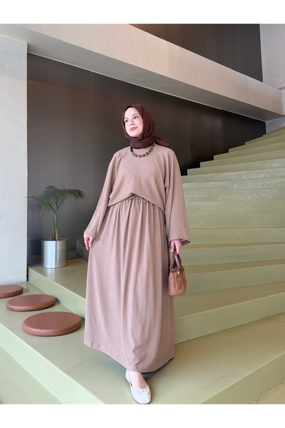 Moda Lippa Loose Suit with Earth Wrap Skirt