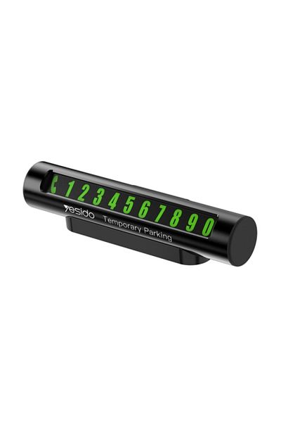 Yesido C68 Car Temporary Parking Card Magnetic Adsorption Luminous Phone Number Plate(Black)