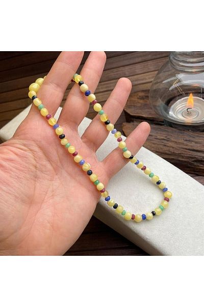 dergah tesbih Baby Teeth Necklace Real Drop Amber