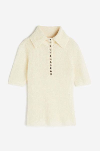 H&M Mohair-blend collared top