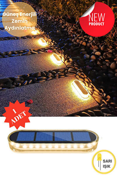 Trendpoint Güneş Enerjili Dekoratif Zemin Aydınlatma Solar Bahçe Peyzaj Kalit...