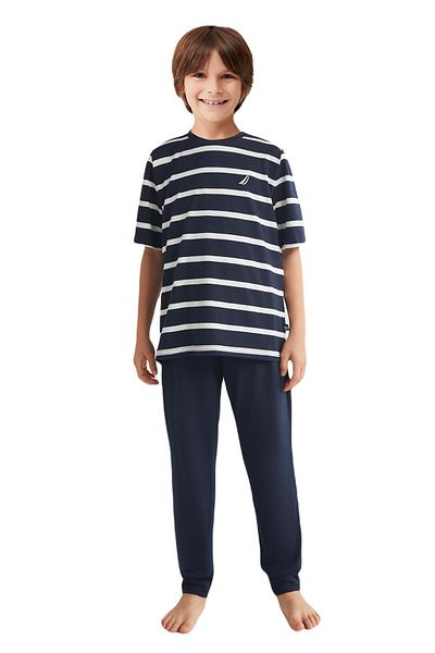 Nautica Boy's Navy Blue Pajama Suit
