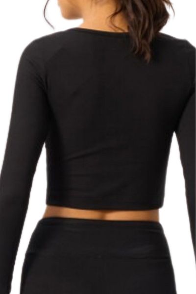 RUTBİL SPORTS Women's Crop Top - Long Sleeve Fitness Body - Sports Elements for Yoga and Pilates Body