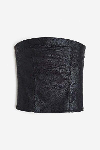 H&M Coated jersey bustier top