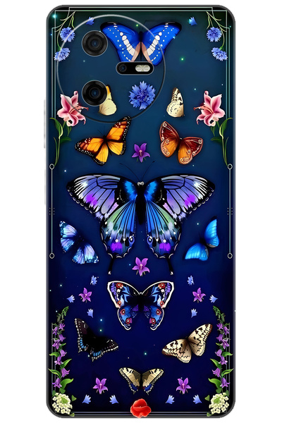 CASPER Via A40 Uyumlu Kılıf Desen Baskılı Silikon Kelebek STK:669 CP-kTK8sdp