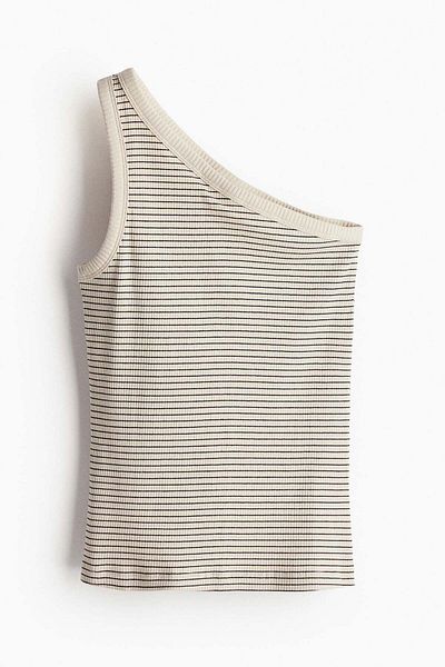H&M Ribbed One-shoulder Top