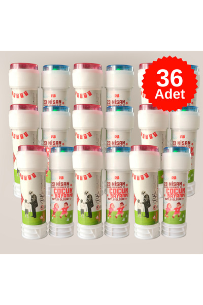 DeBu Tasarım 36 Adet 23 Nisan Özel Baskılı Köpük Baloncuk
