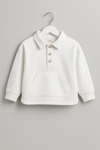 Sipsirin Denim Jacket - Cream Color, Elegance and Comfort for Children Aged 3-10