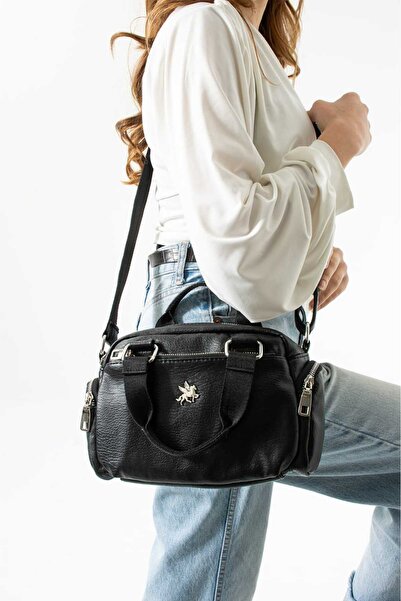 FiONA BAG El Omuz Ve Çapraz Çanta 6 Bölmeli Kadın Siyah Çanta