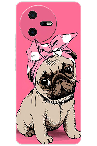 CASPER Via A40 Uyumlu Kılıf Desen Baskılı Silikon Sevimli Pug STK:748 CP-uW5afwx