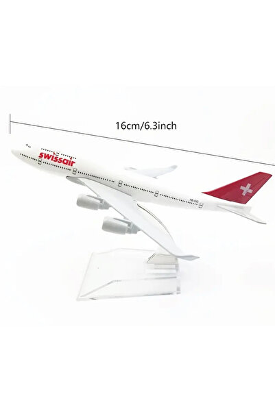 aircraft SWİSS AİR BOEİNG 747 METAL MODEL UÇAK 1:400 16 cm