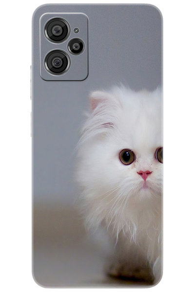 CASPER Via X30 / X30 PLUS Uyumlu Kılıf Desen Baskılı Silikon Beyaz Kedi STK:139 CP-Ls2YRhI