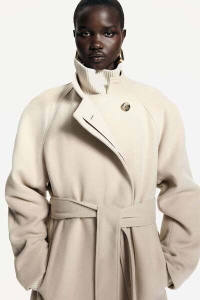 H&M Maxi tie-belt coat