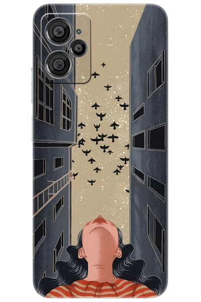 CASPER Via X30 / X30 PLUS Uyumlu Kılıf Desen Baskılı Silikon Gök Yüzü ve Kuşlar STK:727 CP-0zyHR12