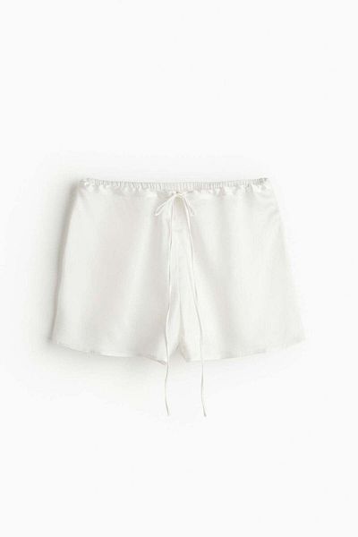 H&M Silk-blend satin shorts