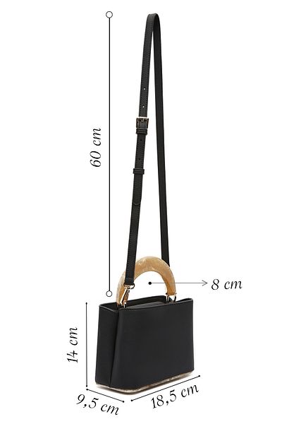 Derimod Women's Black Long Strap Mini Shoulder Bag 25Sbd 297718