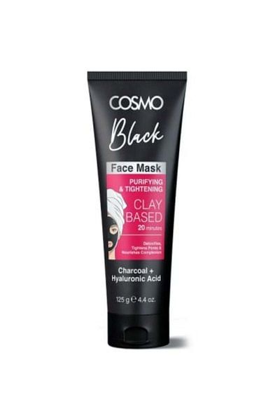 Cosmo - Black Face Mask with Charcoal and Hyaluronic Acid, 125g