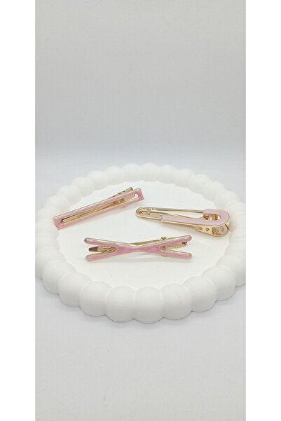 ndjewelry مجموعة إبزيم ثلاثي اللون باللون الوردي