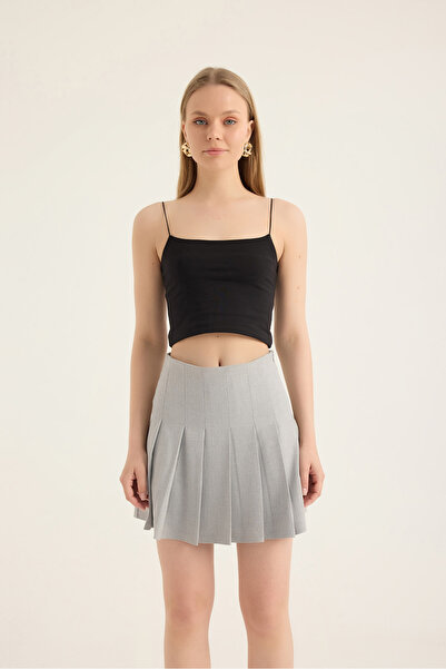 Sevilen Tekstil Basic Crop Top με λουράκι από σχοινί
