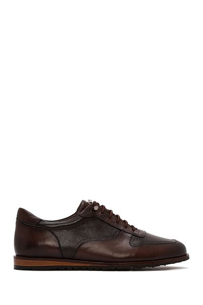 Derimod Men's Brown Lace-Up Leather Casual Shoes 25Sfd 603514