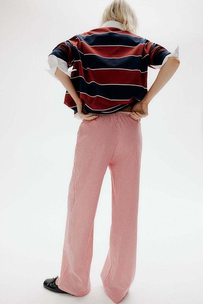 H&M Double-waistband Poplin Pyjama Bottoms