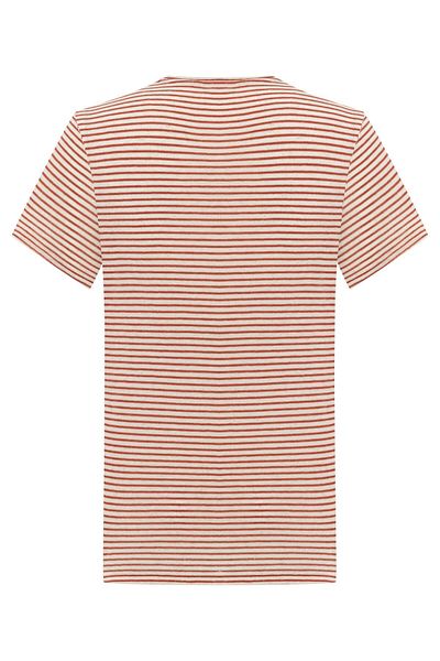 Mudo Linen Blended Striped T-Shirt