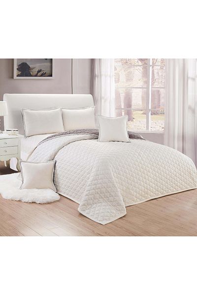 Generic 4 Pieces Dual Color Comforter Set For All Season Single Size 160x210 Cm Velvet Bedding Set