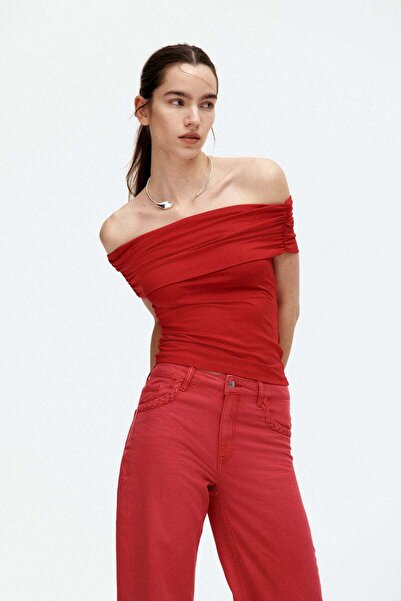 H&M Gathered off-the-shoulder top